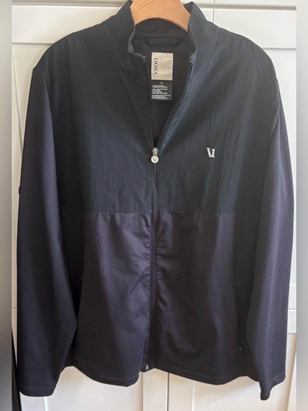 VUORI XL / XLARGE STYLE: V265 BLACK SUNDAY ELEMENT TRACK JACKET EXCELLENT PREOWN